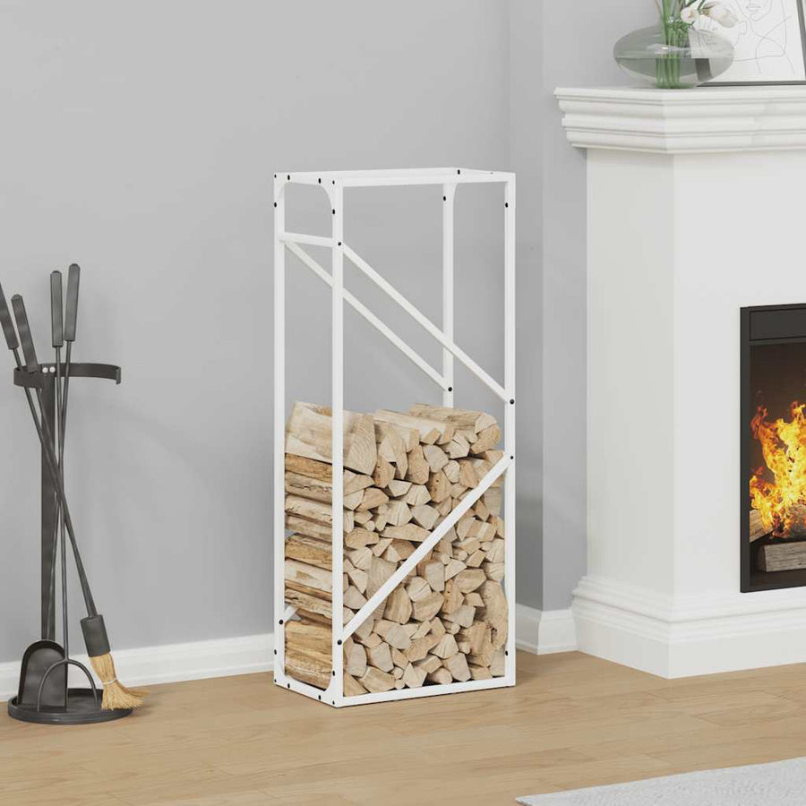 Brandhoutrek 40x25x100 cm koudgewalst staal wit