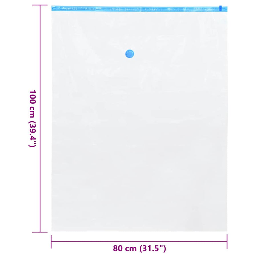 Vacuüm Opbergzakken 5 Pcs Transparant En Blauw 100 x 80 cm