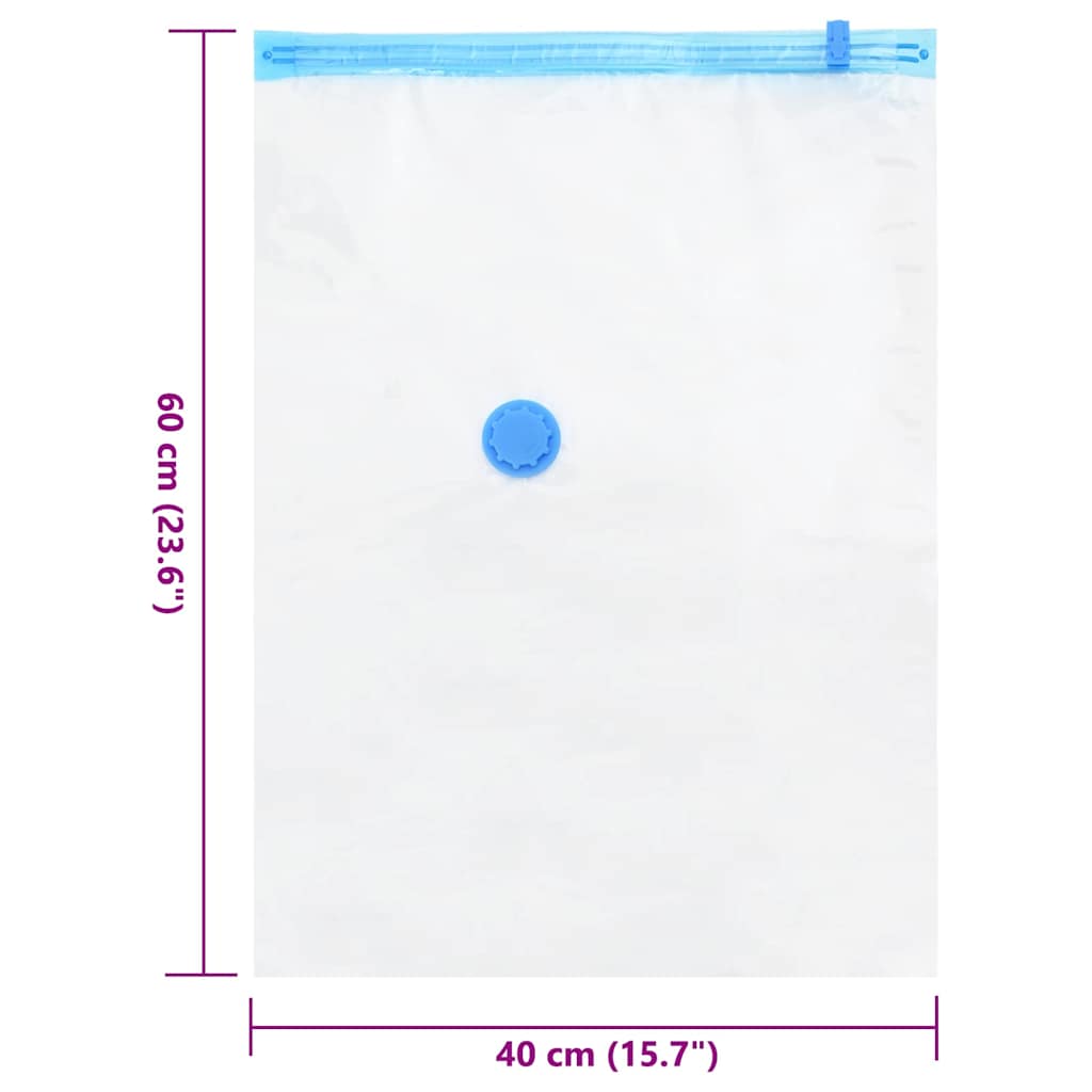Opslagzakken Met Opslag 5 Pcs Transparant En Blauw 60 x 40 cm
