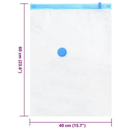 Opslagzakken Met Opslag 5 Pcs Transparant En Blauw 60 x 40 cm
