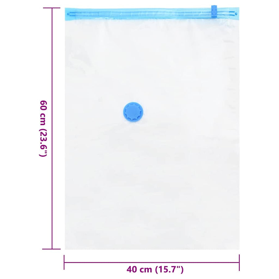 Opslagzakken Met Opslag 5 Pcs Transparant En Blauw 60 x 40 cm