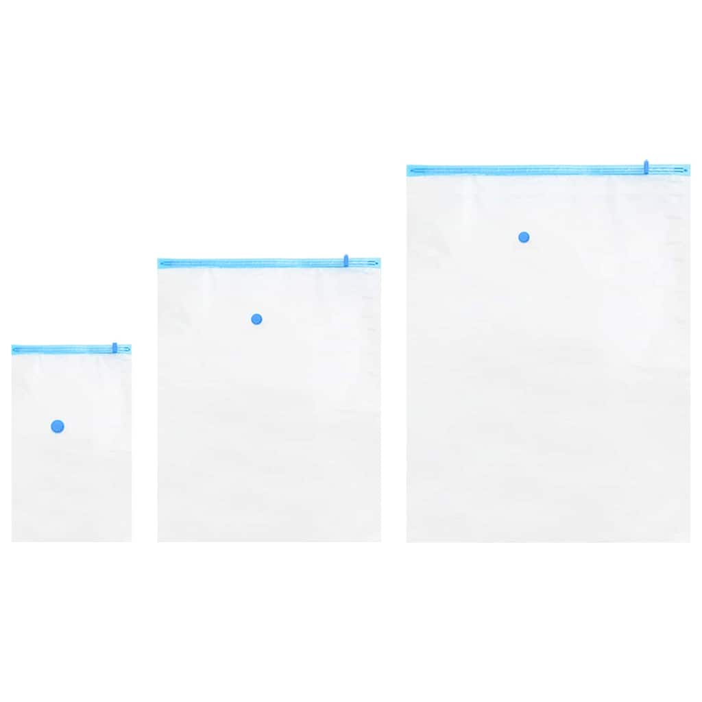 Opslagzakken 10 pcs Transparant en Blauw 130 x 100 cm