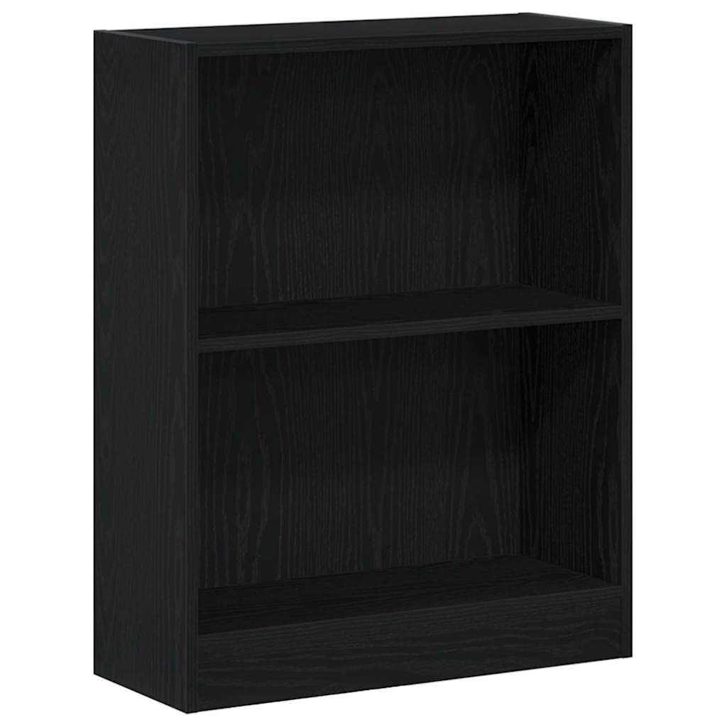 Boekenkast Zwart Eiken 60 x 24 x 76 cm Bewerkt hout