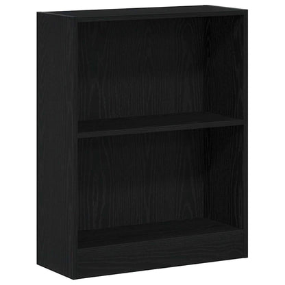 Boekenkast Zwart Eiken 60 x 24 x 76 cm Bewerkt hout