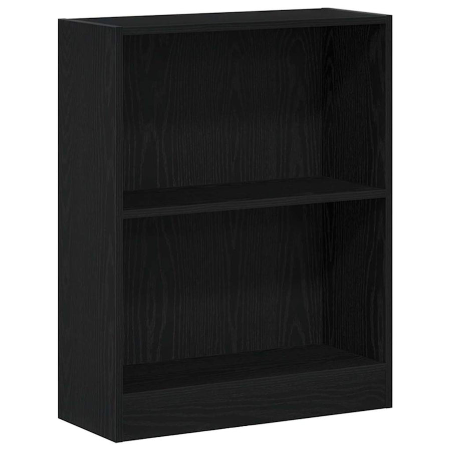 Boekenkast Zwart Eiken 60 x 24 x 76 cm Bewerkt hout