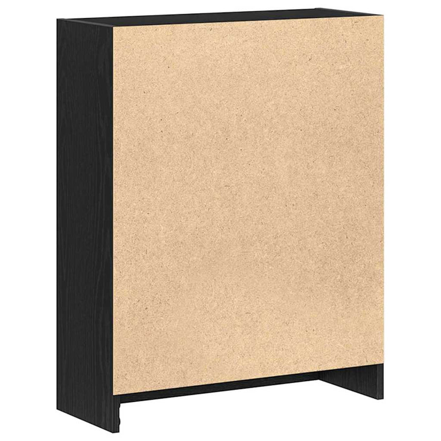 Boekenkast Zwart Eiken 60 x 24 x 76 cm Bewerkt hout