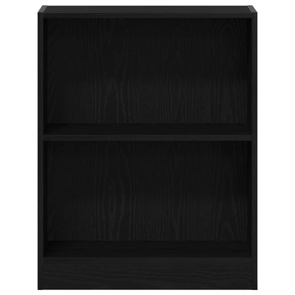 Boekenkast Zwart Eiken 60 x 24 x 76 cm Bewerkt hout