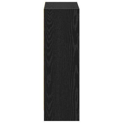 Boekenkast Zwart Eiken 60 x 24 x 76 cm Bewerkt hout
