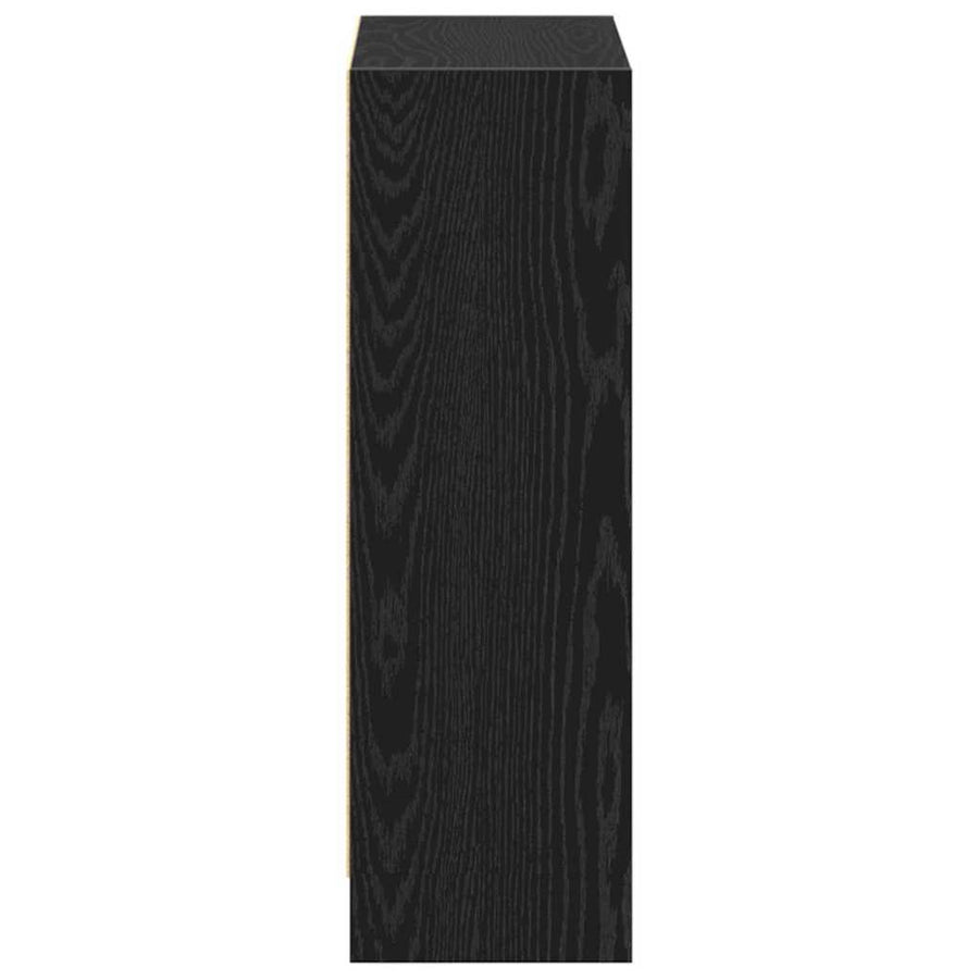 Boekenkast Zwart Eiken 60 x 24 x 76 cm Bewerkt hout