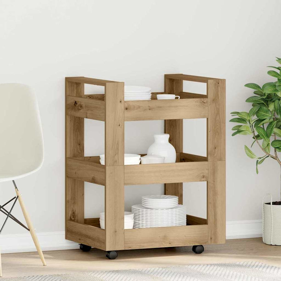 Keuken Trolley Artisan Eiken 60 x 45 x 80 cm Bewerkt hout