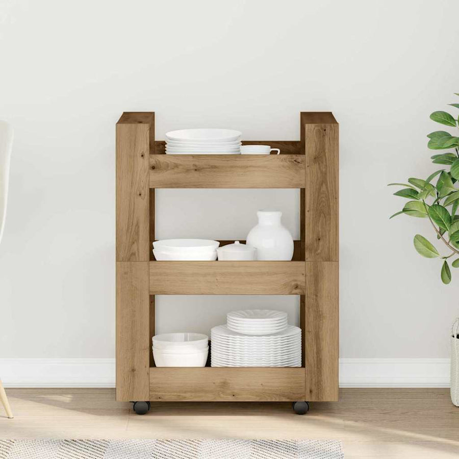 Keuken Trolley Artisan Eiken 60 x 45 x 80 cm Bewerkt hout