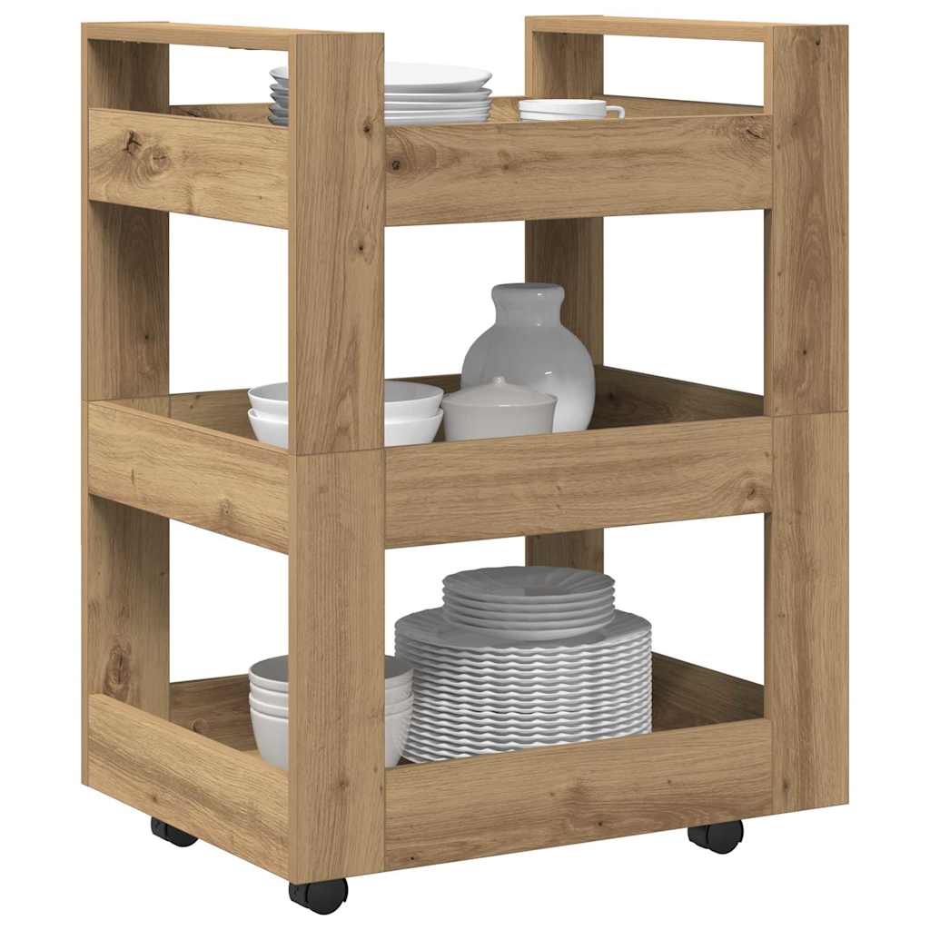 Keuken Trolley Artisan Eiken 60 x 45 x 80 cm Bewerkt hout