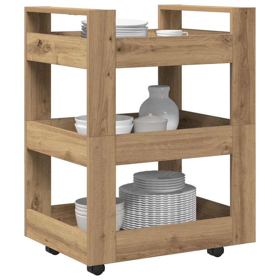Keuken Trolley Artisan Eiken 60 x 45 x 80 cm Bewerkt hout