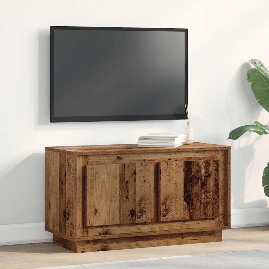 Tv-Kast 80 X 35 X 45 Cm Bewerkt Hout Oud hout