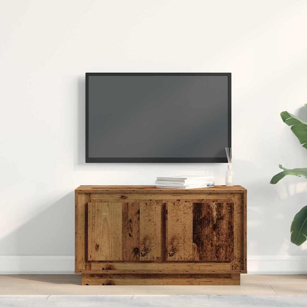 Tv-Kast 80 X 35 X 45 Cm Bewerkt Hout Oud hout