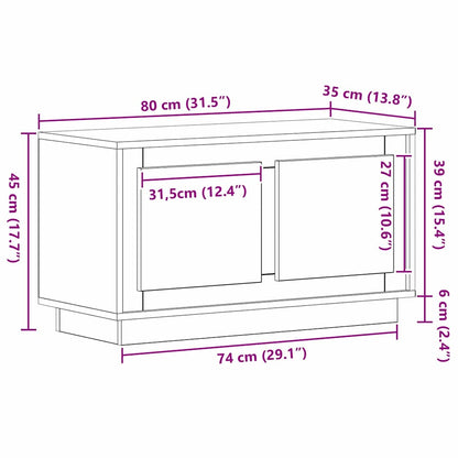 Tv-Kast 80 X 35 X 45 Cm Bewerkt Hout Oud hout