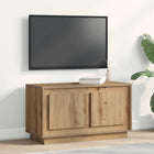 Tv-kast 80x35x45 cm bewerkt hout artisanaal eikenkleurig