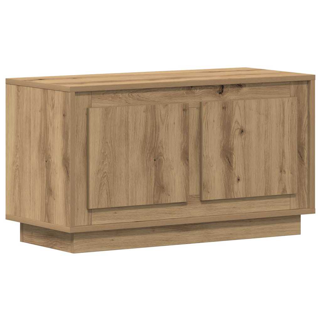 TV-kast artisanaal eikenkleurig 80 x 35 x 45 cm Bewerkt hout