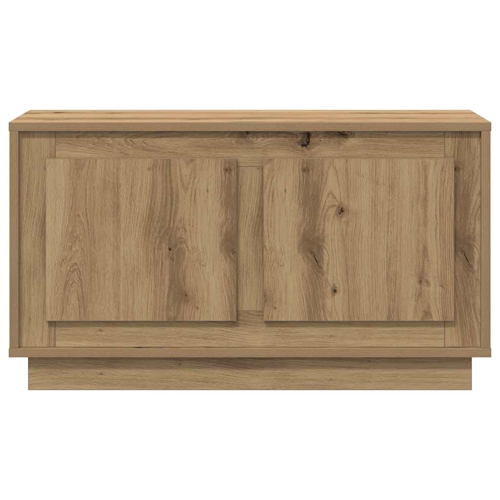 TV-kast artisanaal eikenkleurig 80 x 35 x 45 cm Bewerkt hout