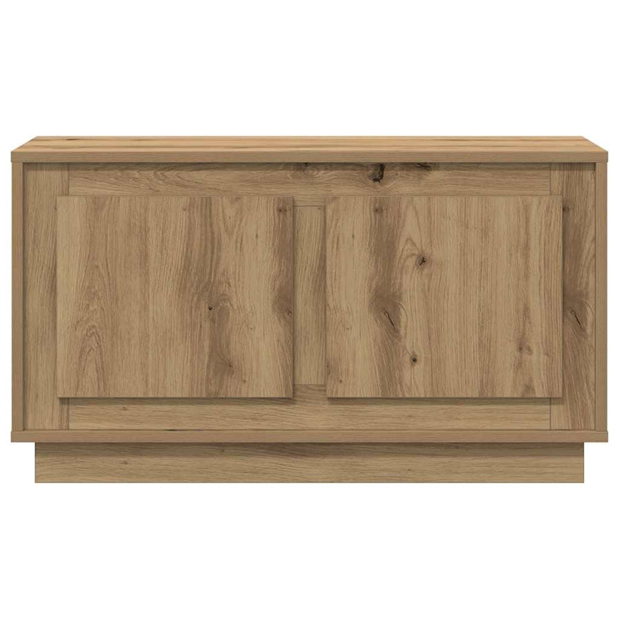 TV-kast artisanaal eikenkleurig 80 x 35 x 45 cm Bewerkt hout