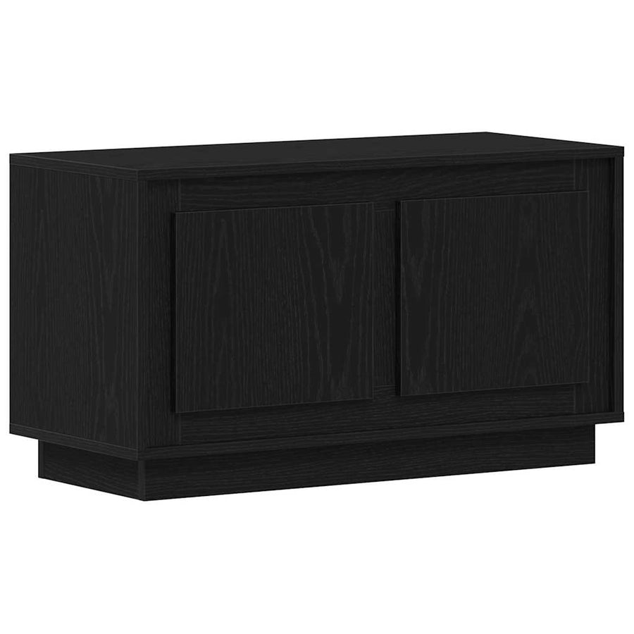 TV-kast Zwart eiken 80 x 35 x 45 cm Bewerkt hout