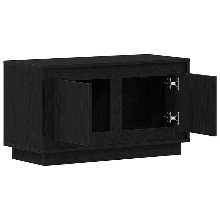 TV-kast Zwart eiken 80 x 35 x 45 cm Bewerkt hout