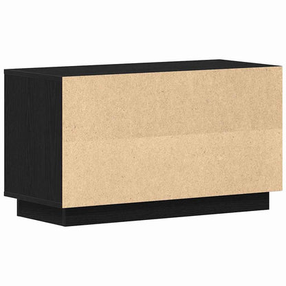 TV-kast Zwart eiken 80 x 35 x 45 cm Bewerkt hout