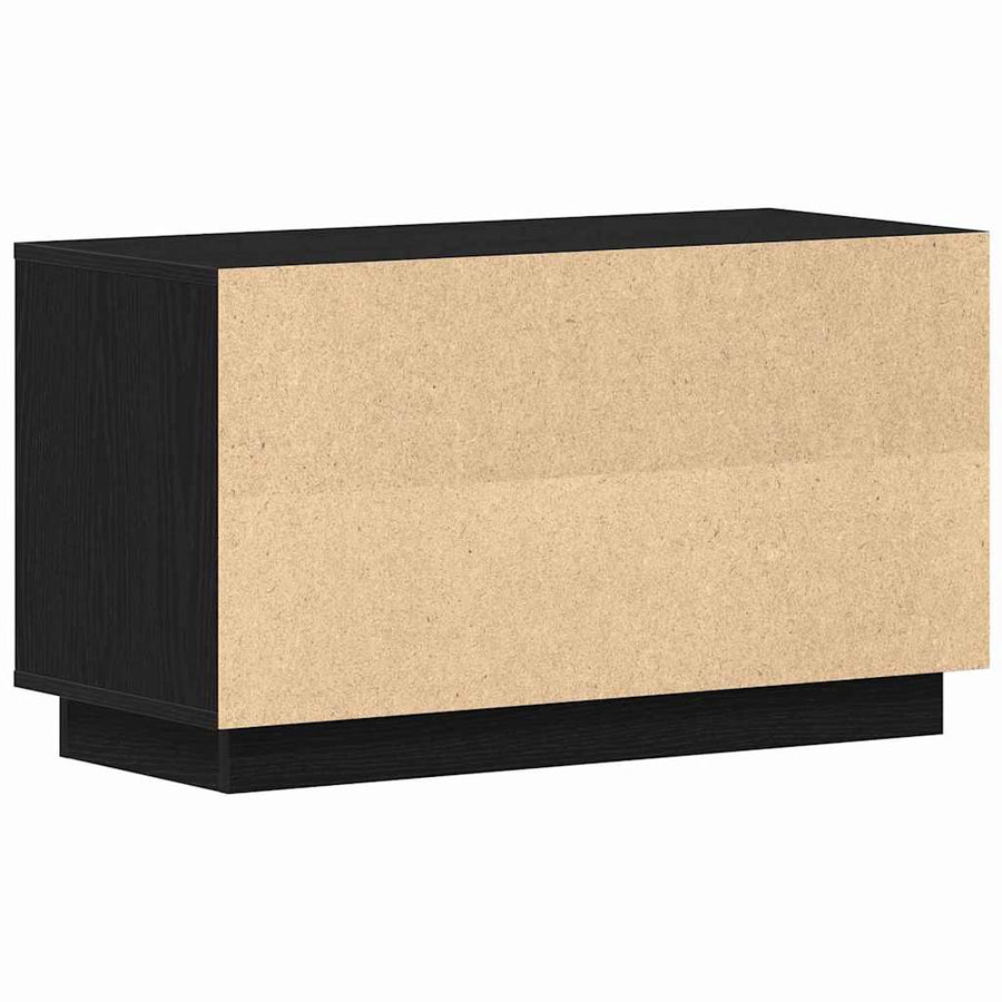 TV-kast Zwart eiken 80 x 35 x 45 cm Bewerkt hout