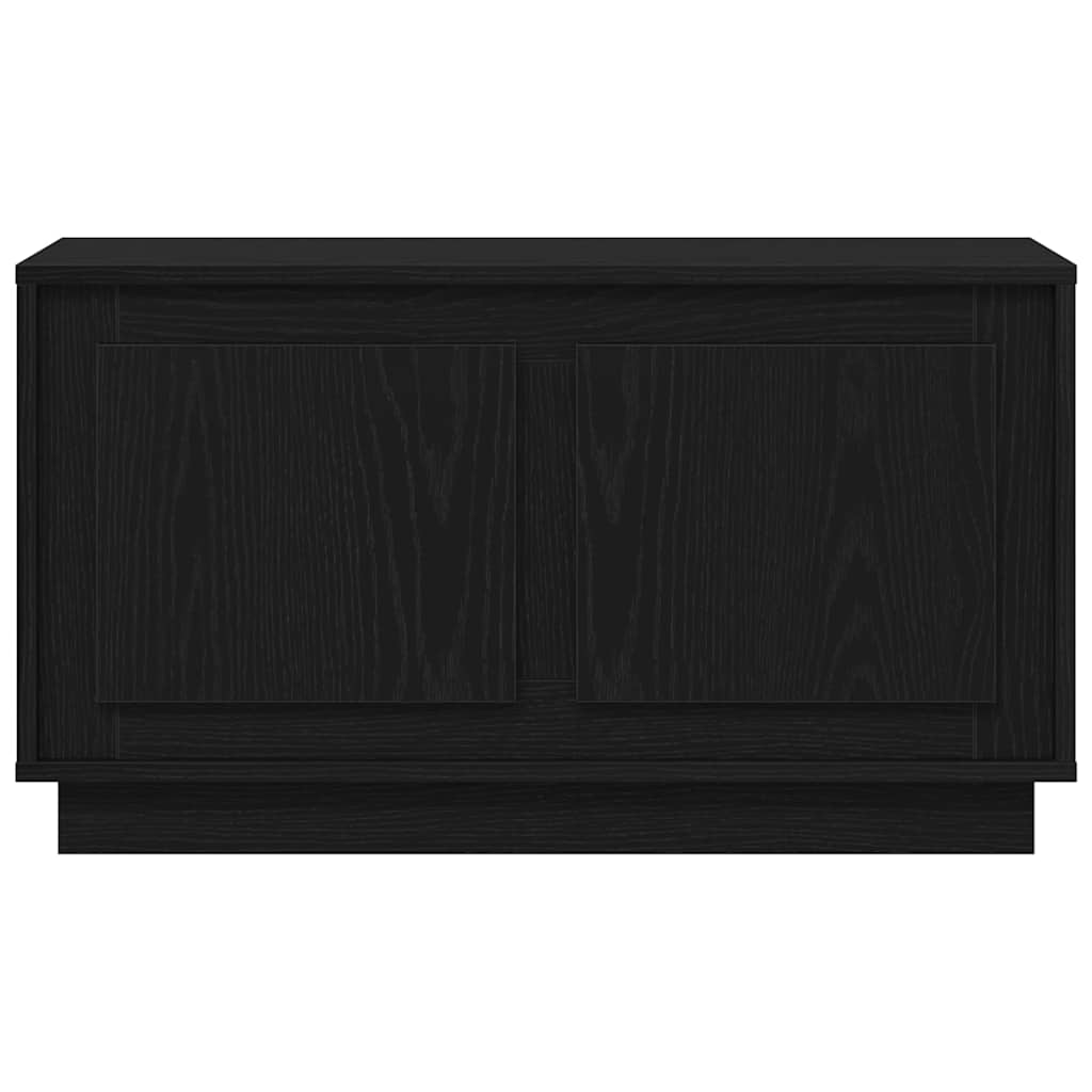 TV-kast Zwart eiken 80 x 35 x 45 cm Bewerkt hout