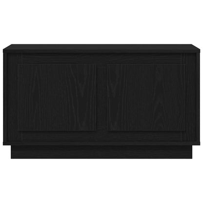 TV-kast Zwart eiken 80 x 35 x 45 cm Bewerkt hout