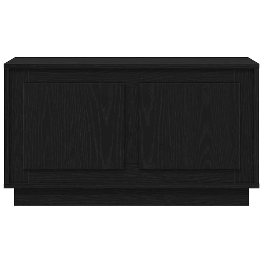 TV-kast Zwart eiken 80 x 35 x 45 cm Bewerkt hout