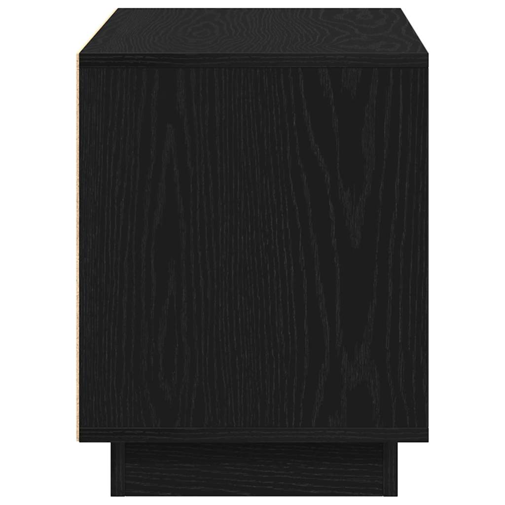 TV-kast Zwart eiken 80 x 35 x 45 cm Bewerkt hout