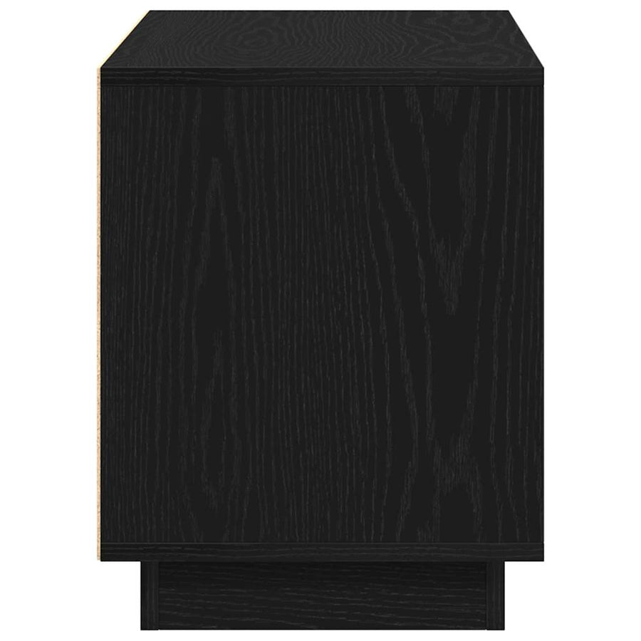 TV-kast Zwart eiken 80 x 35 x 45 cm Bewerkt hout