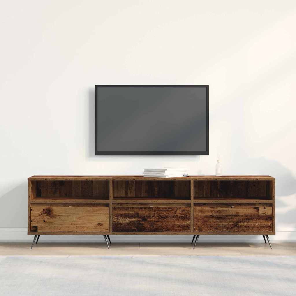 TV-kast Oud hout 150 x 30 x 44,5 cm Bewerkt hout