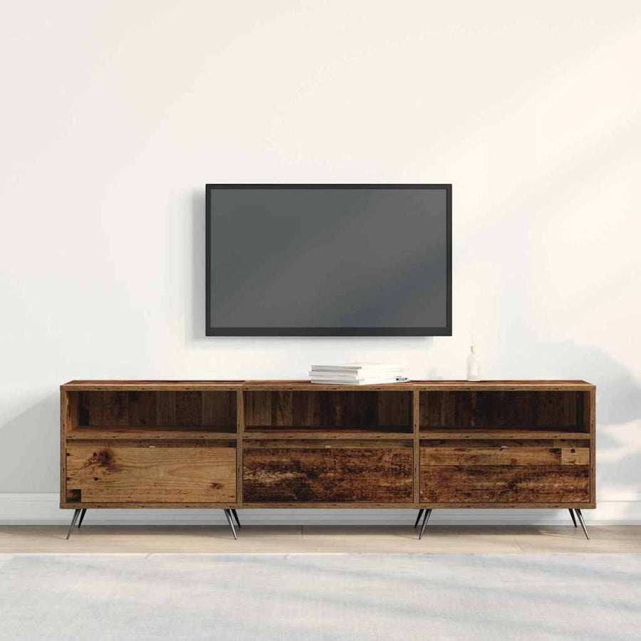 TV-kast Oud hout 150 x 30 x 44,5 cm Bewerkt hout