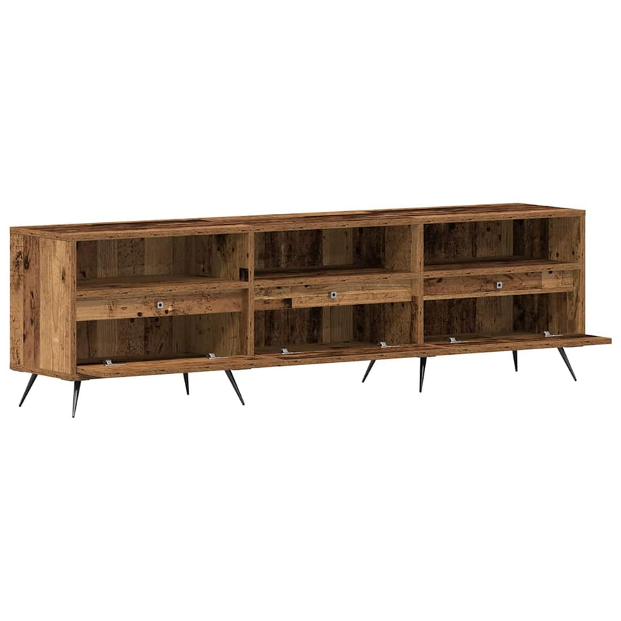 TV-kast Oud hout 150 x 30 x 44,5 cm Bewerkt hout