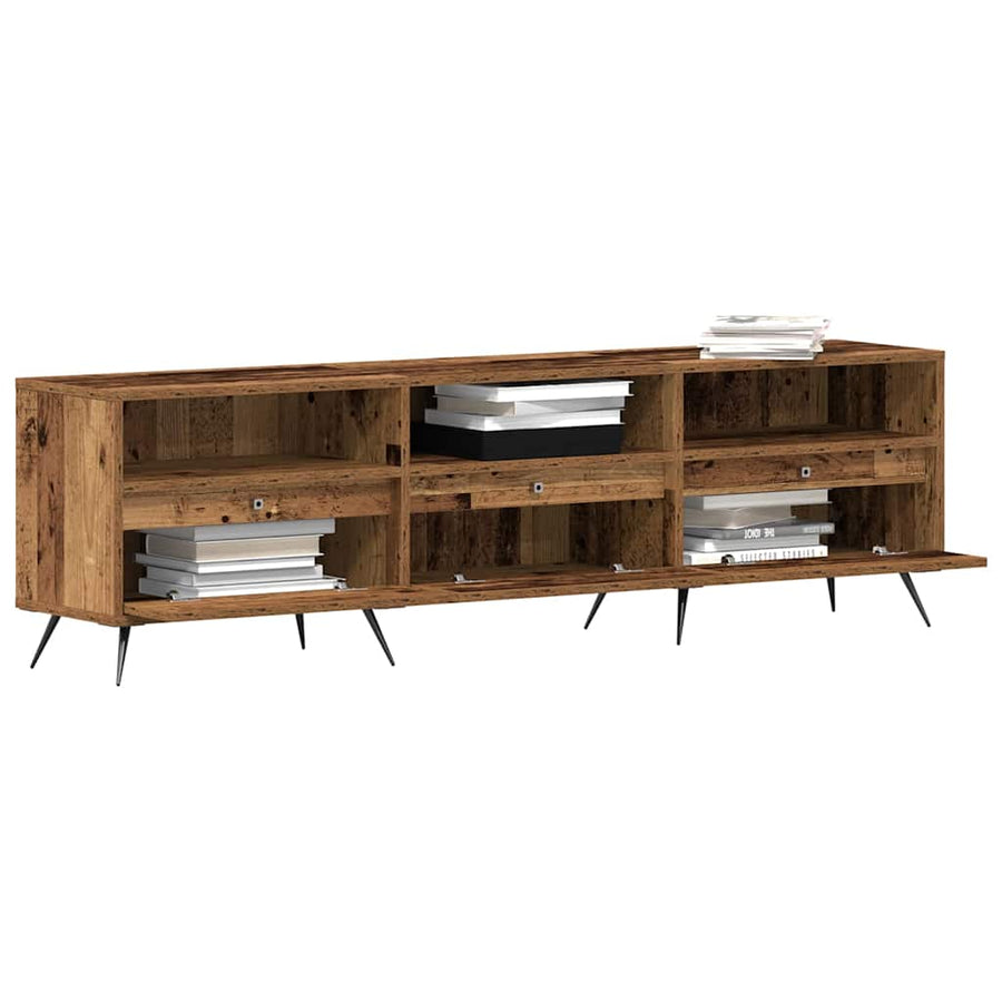 TV-kast Oud hout 150 x 30 x 44,5 cm Bewerkt hout