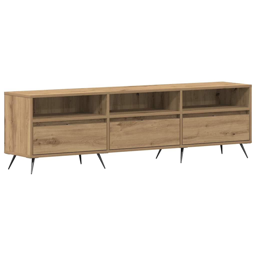 Tv-Kast 150 X 30 X 44,5 Cm Bewerkt Hout artisanaal eikenkleurig