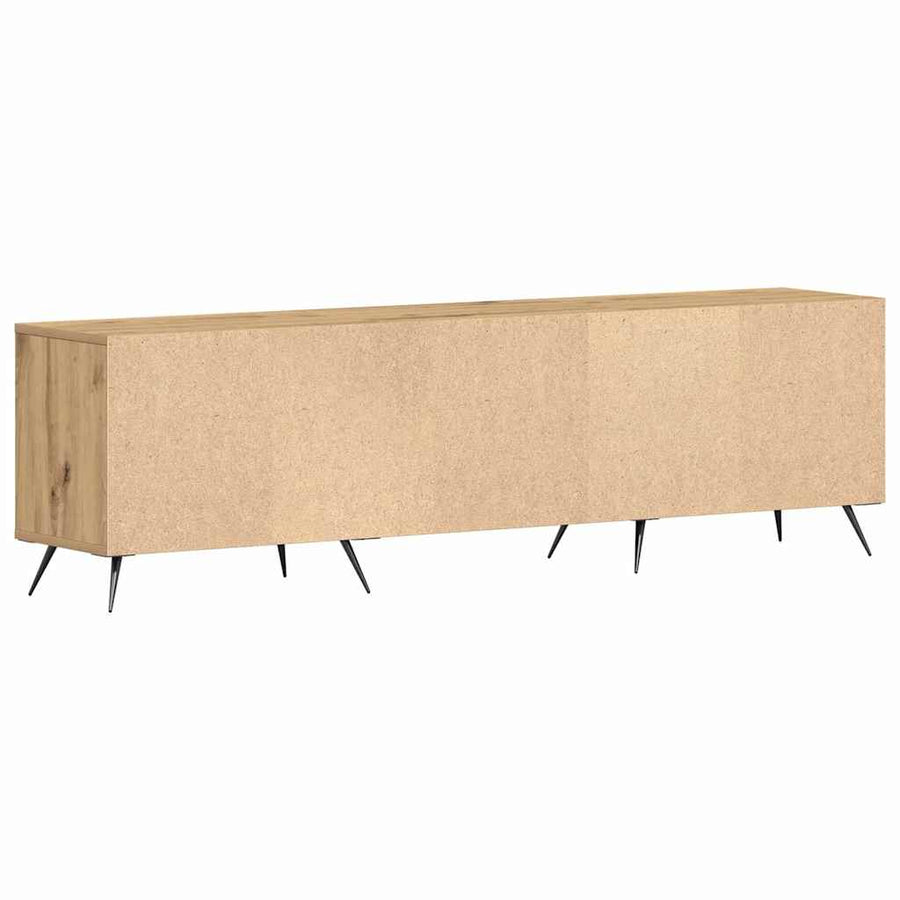 Tv-Kast 150 X 30 X 44,5 Cm Bewerkt Hout artisanaal eikenkleurig