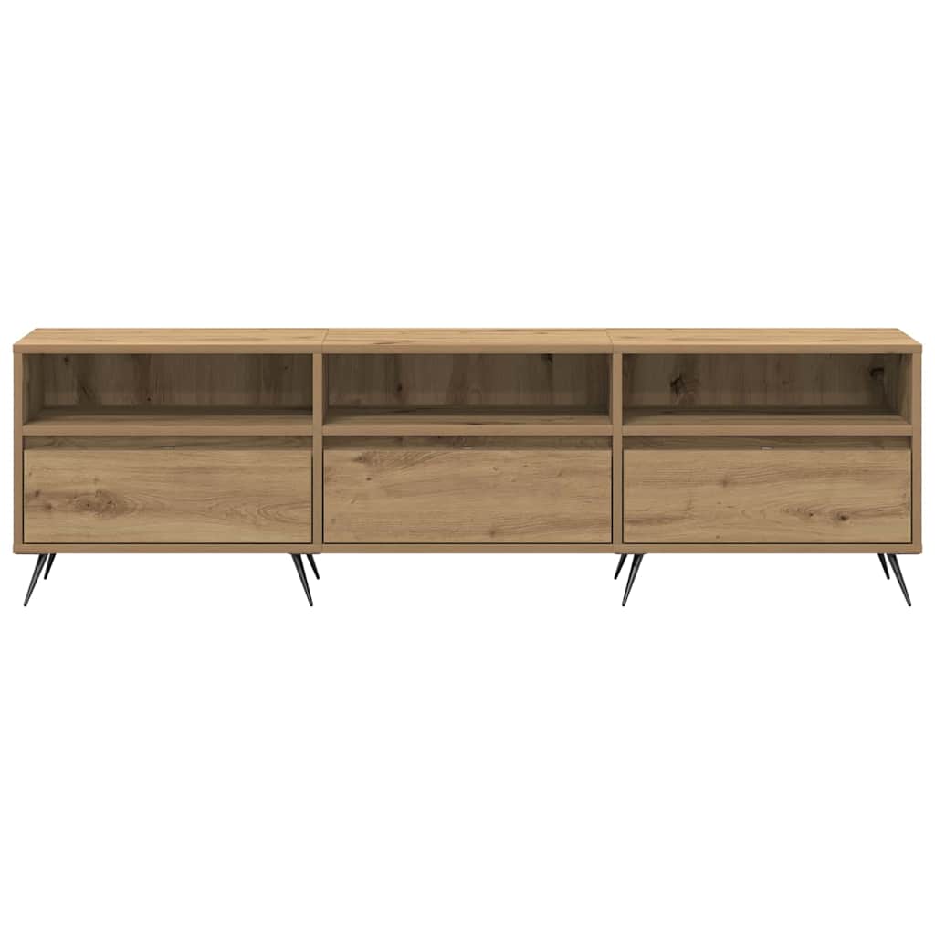 Tv-Kast 150 X 30 X 44,5 Cm Bewerkt Hout artisanaal eikenkleurig