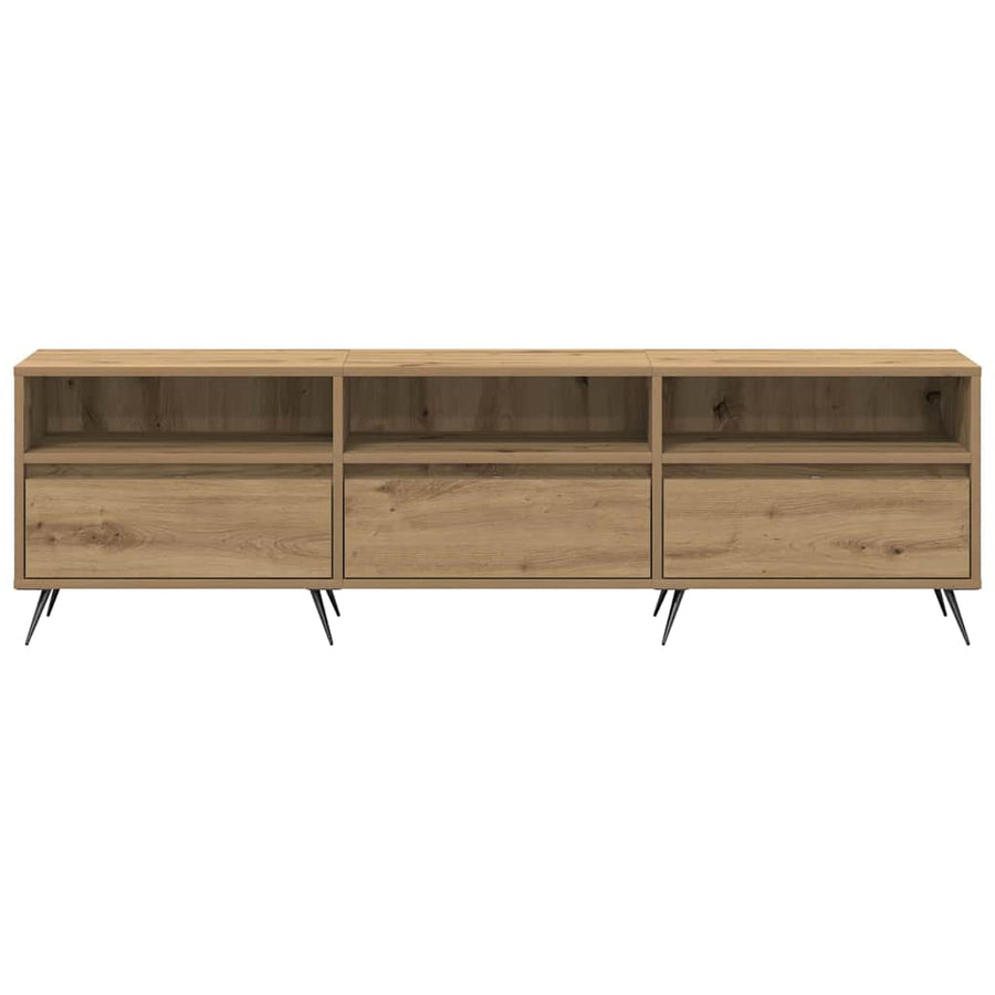 Tv-Kast 150 X 30 X 44,5 Cm Bewerkt Hout artisanaal eikenkleurig