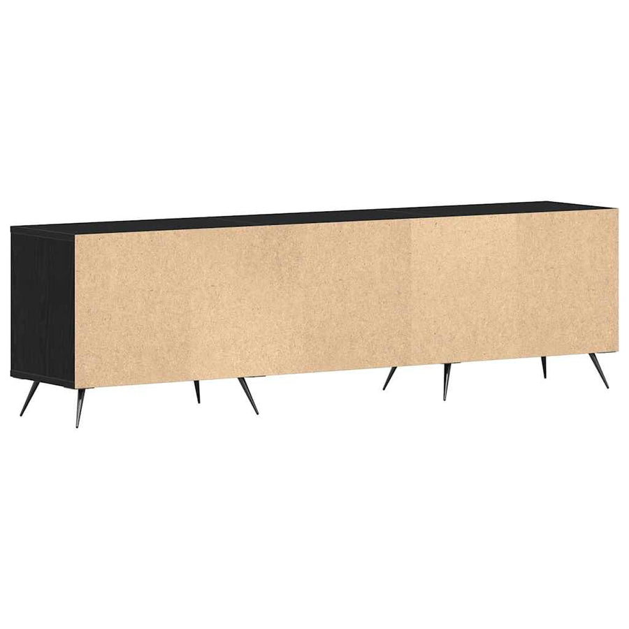 TV-kast Zwart eiken 150 x 30 x 44,5 cm Bewerkt hout