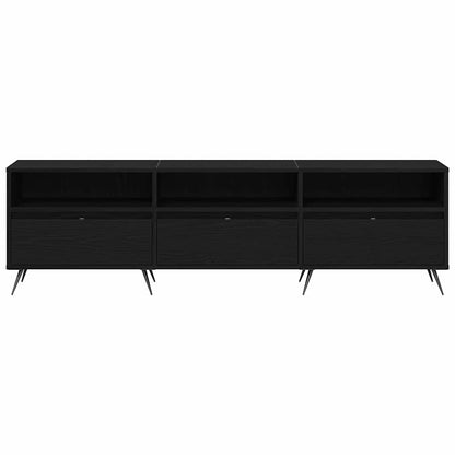 TV-kast Zwart eiken 150 x 30 x 44,5 cm Bewerkt hout