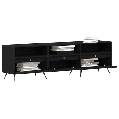 TV-kast Zwart eiken 150 x 30 x 44,5 cm Bewerkt hout