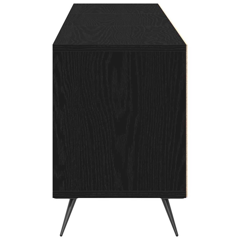 TV-kast Zwart eiken 150 x 30 x 44,5 cm Bewerkt hout