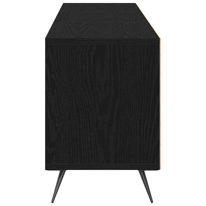 TV-kast Zwart eiken 150 x 30 x 44,5 cm Bewerkt hout