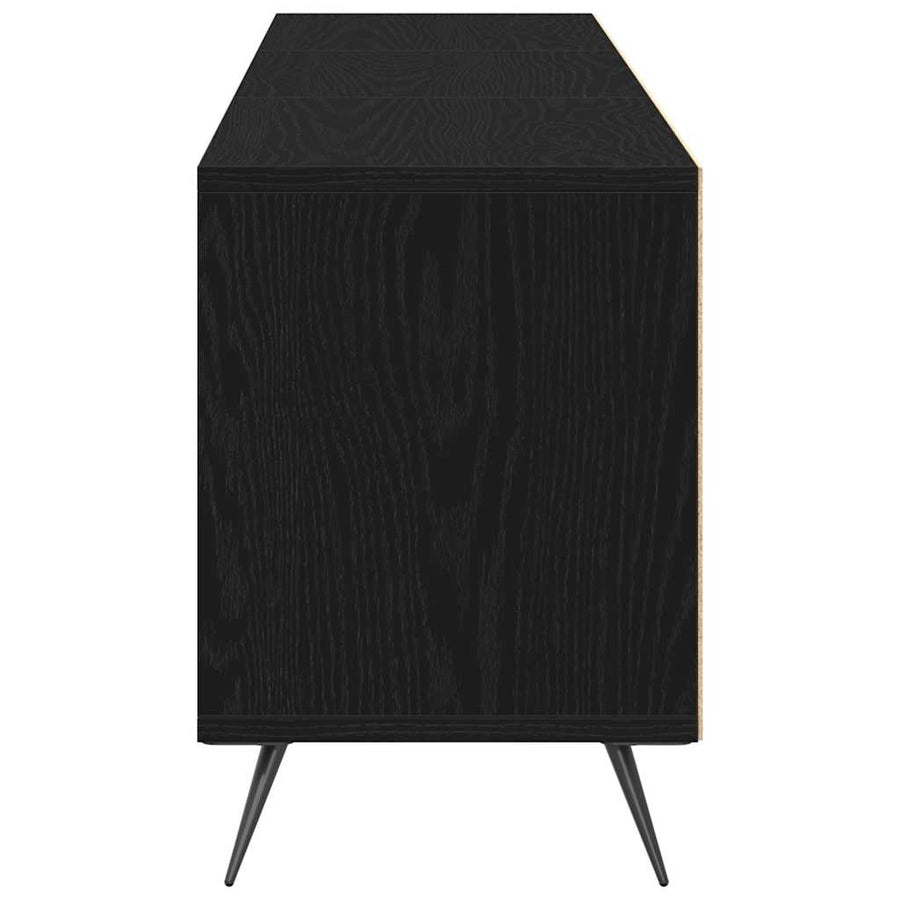 TV-kast Zwart eiken 150 x 30 x 44,5 cm Bewerkt hout