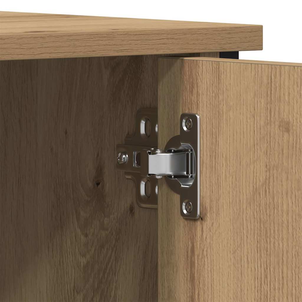 Tv-Kast 100 X 40 X 50 Cm Bewerkt Hout artisanaal eikenkleurig
