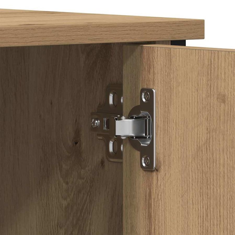 Tv-Kast 100 X 40 X 50 Cm Bewerkt Hout artisanaal eikenkleurig