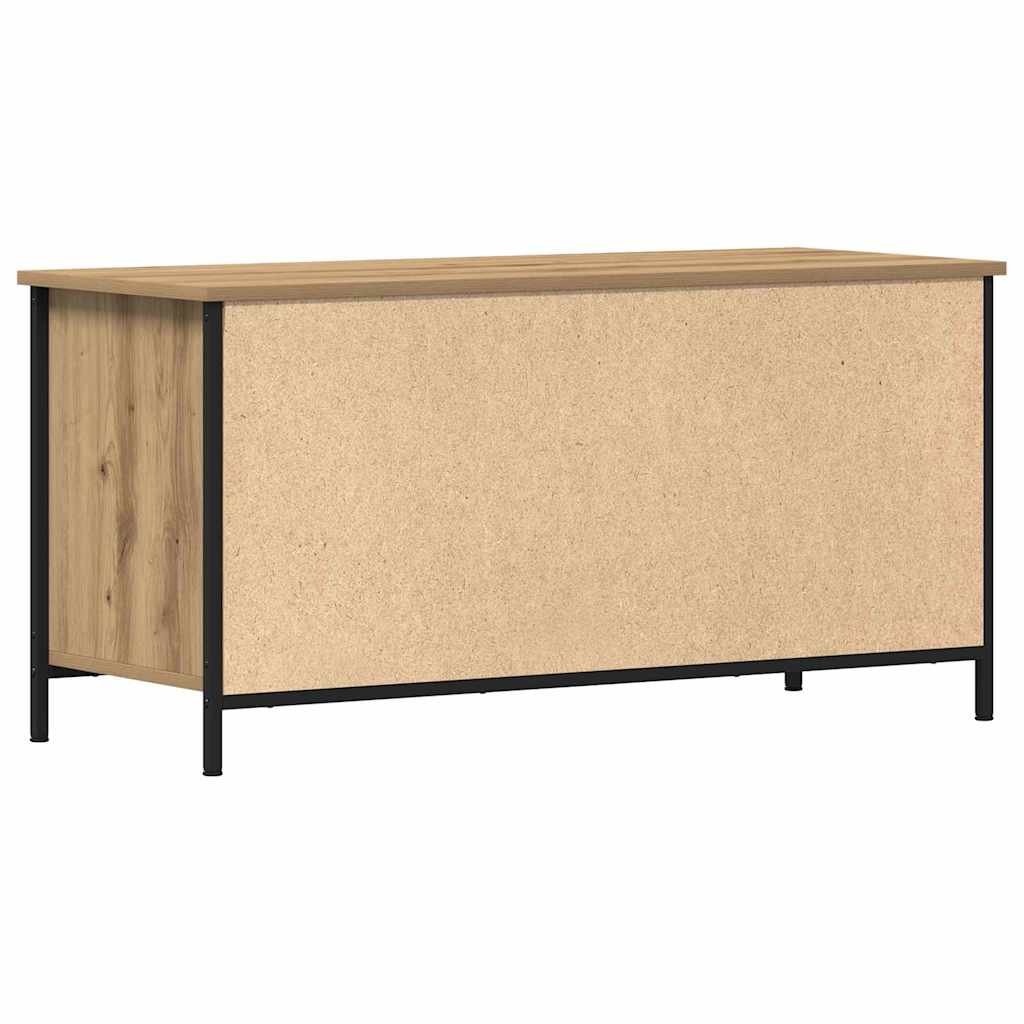 Tv-Kast 100 X 40 X 50 Cm Bewerkt Hout artisanaal eikenkleurig